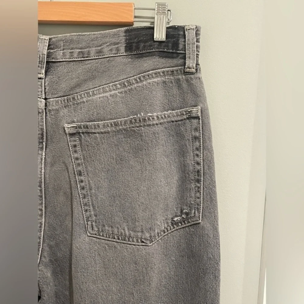 Etica Tyler Vintage Straight Grey High Waist Distressed Jeans Size 31- NWT‎